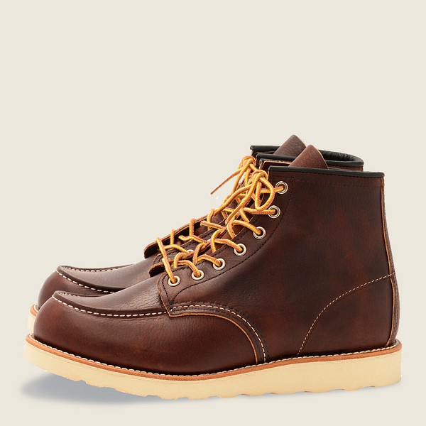 Red Wing Heritage Bot Erkek - Classic Moc - 6-Inch Oil-Slick Deri - Kahverengi - 30RHOFXPY